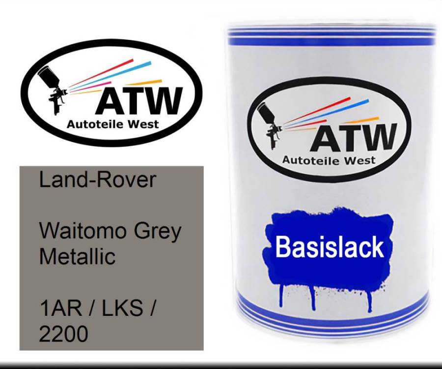 Land-Rover, Waitomo Grey Metallic, 1AR / LKS / 2200: 500ml Lackdose, von ATW Autoteile West.